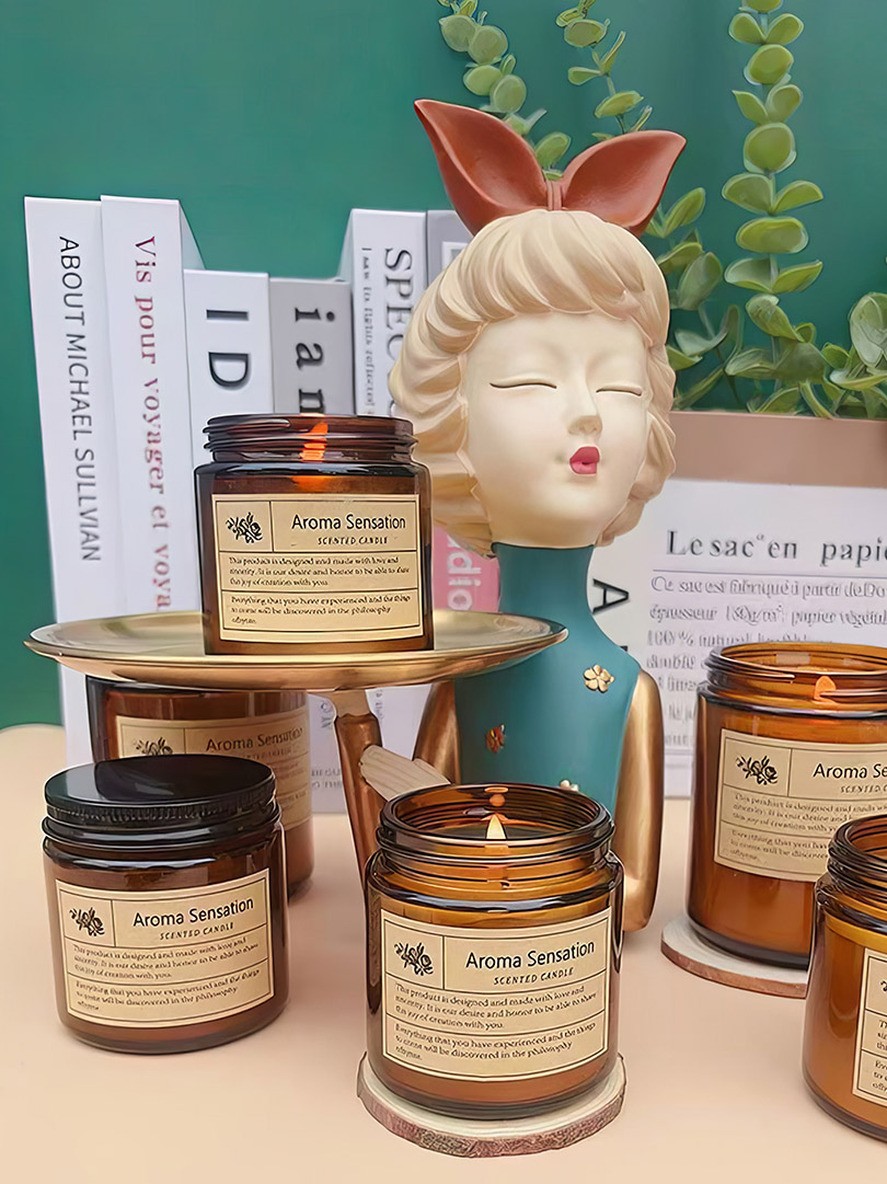 Bougies d'aromathérapie romantiques et durables pour un usage domestique