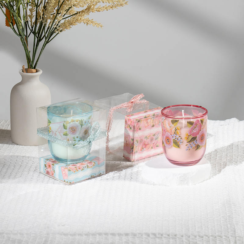 Bougies parfumées en verre rond pour la fête des mères - Fabricant de bougies de soja écologiques