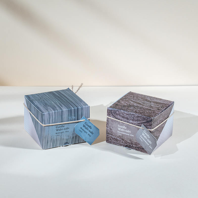 Bougie ronde en verre avec rayures verticales, bougies parfumées, vendeur de bougies en cire de soja écologique