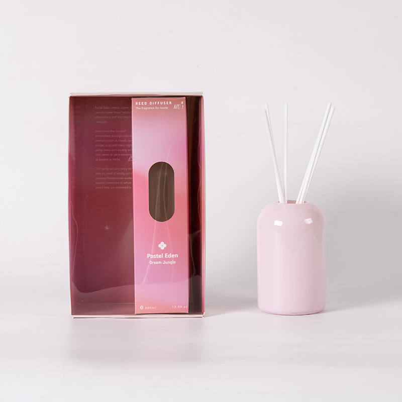 Diffuseur de roseaux en bouteille ronde en verre Transparent à haute volatilité, aromathérapie de style grand volume