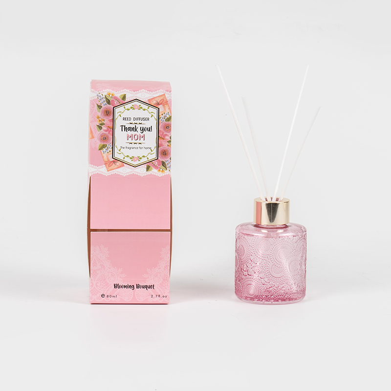 Diffuseur de roseaux en bouteille en verre élégant pour la fête des Mères -Fabricant de parfum d'ambiance