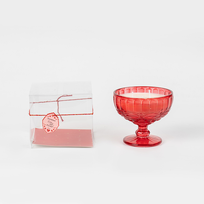 Tasse de bécher de Saint-Valentin, bougie parfumée, bougie de soja, fournisseur de pots en verre