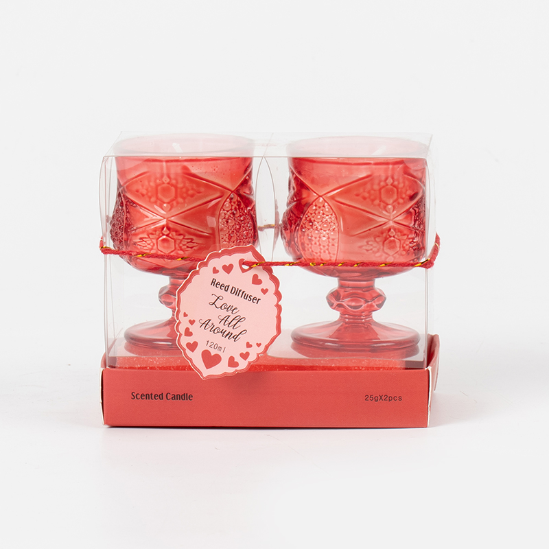 Bougie parfumée en forme de tasse de style classique, ensemble de 2 pièces, fabricant de bougies en cire de soja écologique ogranic